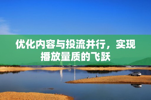 优化内容与投流并行，实现播放量质的飞跃