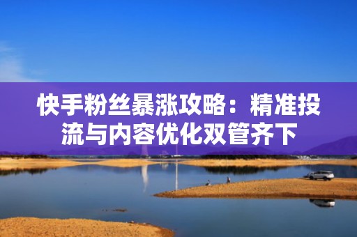 快手粉丝暴涨攻略:精准投流与内容优化双管齐下