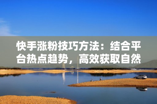 快手涨粉技巧方法：结合平台热点趋势，高效获取自然流量与付费流量