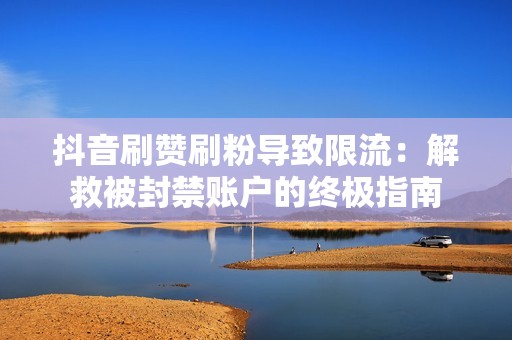 抖音刷赞刷粉导致限流：解救被封禁账户的终极指南