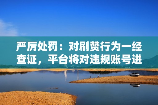 严厉处罚：对刷赞行为一经查证，平台将对违规账号进行封禁、降权等处罚措施。