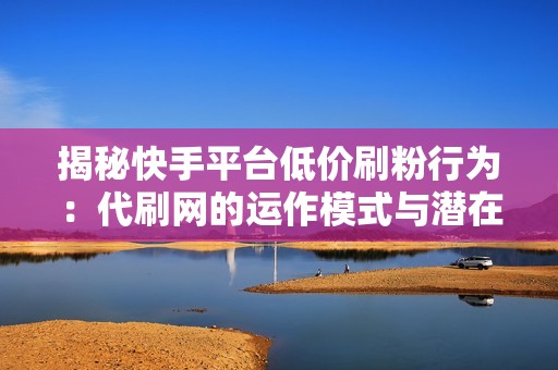 揭秘快手平台低价刷粉行为：代刷网的运作模式与潜在风险