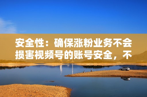 安全性：确保涨粉业务不会损害视频号的账号安全，不会出现封号或降权等问题。