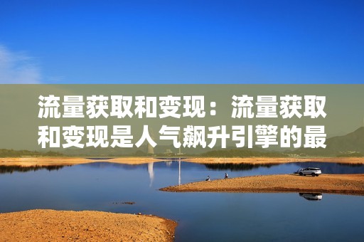 流量获取和变现：流量获取和变现是人气飙升引擎的最终目标。企业可以利用微信生态内的推广渠道获取流量，并通过直播带货、公众号引流等方式实现变现。