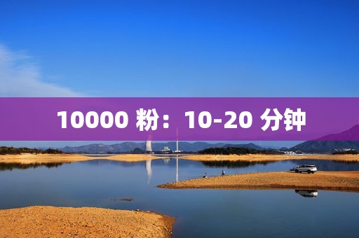 10000 粉：10-20 分钟