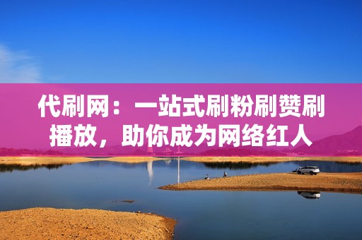 代刷网：一站式刷粉刷赞刷播放，助你成为网络红人