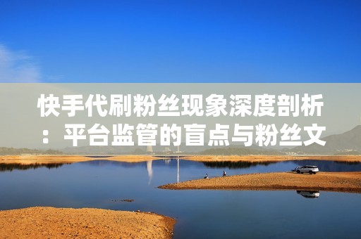 快手代刷粉丝现象深度剖析：平台监管的盲点与粉丝文化的异变