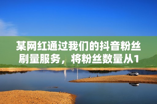 某网红通过我们的抖音粉丝刷量服务，将粉丝数量从10万增加到100万。