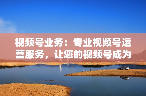 视频号业务：专业视频号运营服务，让您的视频号成为流量吸金利器