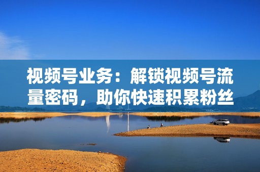 视频号业务：解锁视频号流量密码，助你快速积累粉丝