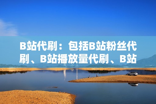 B站代刷：包括B站粉丝代刷、B站播放量代刷、B站点赞代刷、B站评论代刷等。