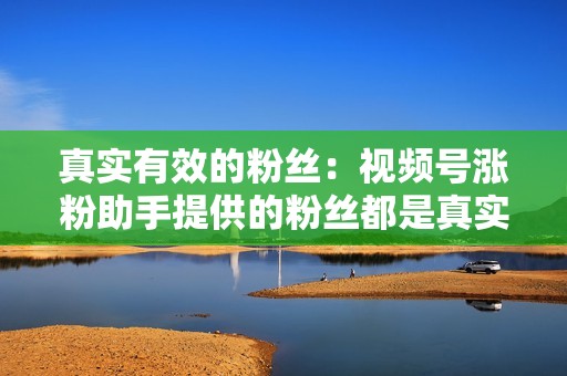 真实有效的粉丝：视频号涨粉助手提供的粉丝都是真实且活跃的用户，而不是僵尸粉或机器粉。