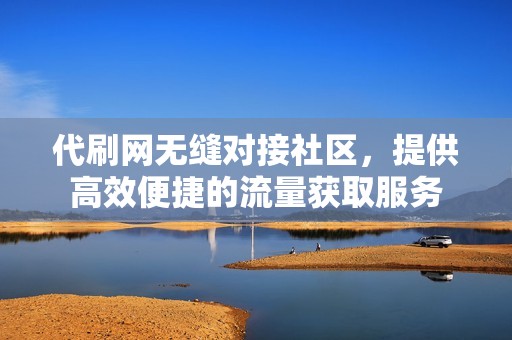 代刷网无缝对接社区，提供高效便捷的流量获取服务