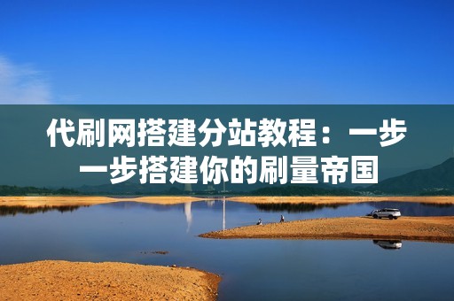 代刷网搭建分站教程：一步一步搭建你的刷量帝国