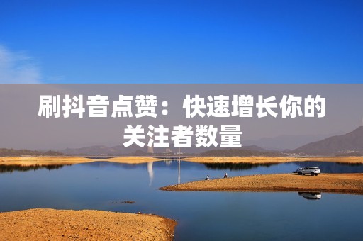 刷抖音点赞：快速增长你的关注者数量