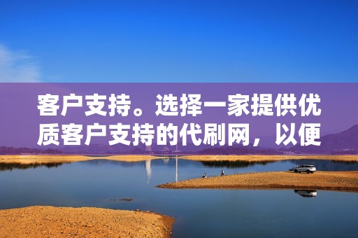 客户支持。选择一家提供优质客户支持的代刷网，以便在遇到任何问题时获得帮助。