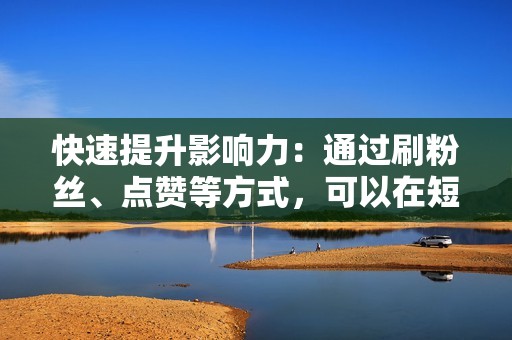 快速提升影响力：通过刷粉丝、点赞等方式，可以在短时间内大幅提升账号或网站的影响力。