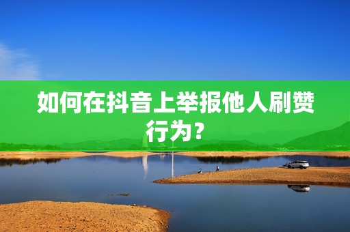 如何在抖音上举报他人刷赞行为？