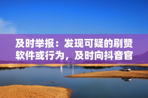 及时举报：发现可疑的刷赞软件或行为，及时向抖音官方举报，协助平台打击违规行为。