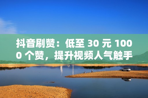 抖音刷赞：低至 30 元 1000 个赞，提升视频人气触手可及