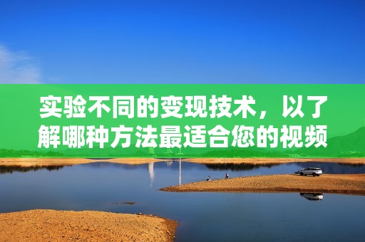 实验不同的变现技术，以了解哪种方法最适合您的视频和受众。