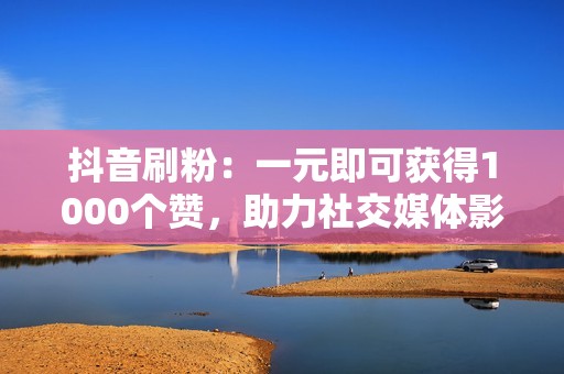 抖音刷粉：一元即可获得1000个赞，助力社交媒体影响力飙升