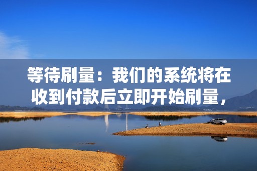 等待刷量：我们的系统将在收到付款后立即开始刷量，您可以在线实时查看刷量进度。