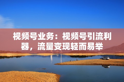 视频号业务：视频号引流利器，流量变现轻而易举