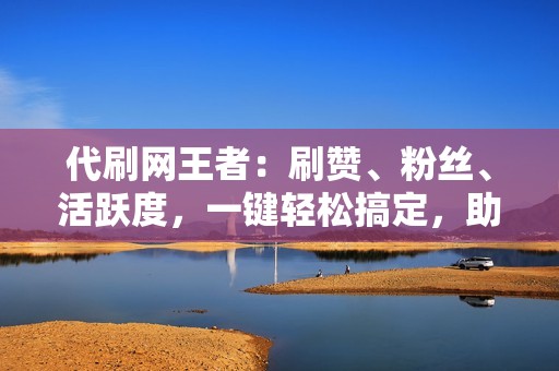 代刷网王者：刷赞、粉丝、活跃度，一键轻松搞定，助你账号快速升级！