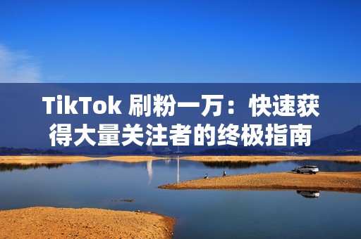 TikTok 刷粉一万：快速获得大量关注者的终极指南