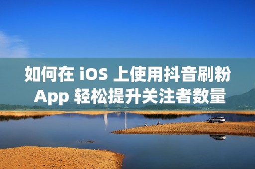 如何在 iOS 上使用抖音刷粉 App 轻松提升关注者数量