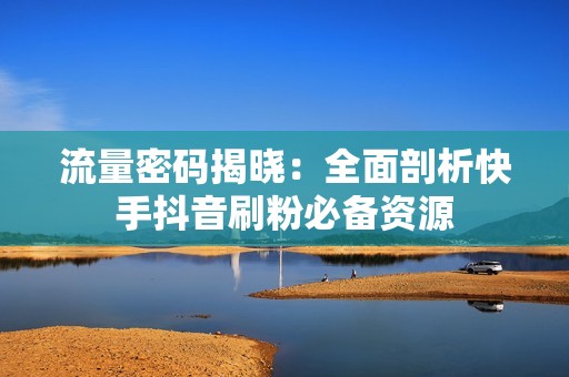 流量密码揭晓：全面剖析快手抖音刷粉必备资源