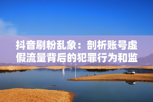 抖音刷粉乱象：剖析账号虚假流量背后的犯罪行为和监管困境