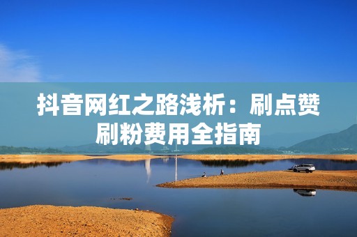 抖音网红之路浅析：刷点赞刷粉费用全指南