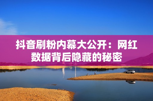 抖音刷粉内幕大公开：网红数据背后隐藏的秘密