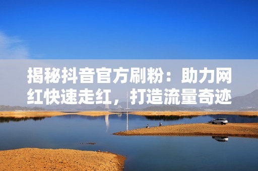 揭秘抖音官方刷粉：助力网红快速走红，打造流量奇迹