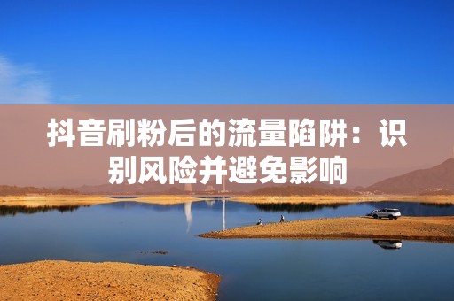 抖音刷粉后的流量陷阱：识别风险并避免影响