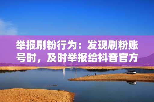 举报刷粉行为：发现刷粉账号时，及时举报给抖音官方，协助平台打击不法行为。