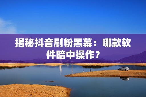 揭秘抖音刷粉黑幕：哪款软件暗中操作？