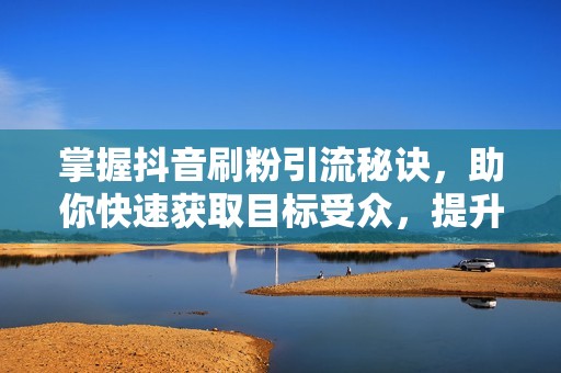 掌握抖音刷粉引流秘诀，助你快速获取目标受众，提升品牌影响力