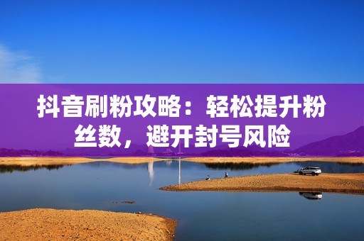 抖音刷粉攻略：轻松提升粉丝数，避开封号风险