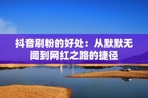 抖音刷粉的好处：从默默无闻到网红之路的捷径