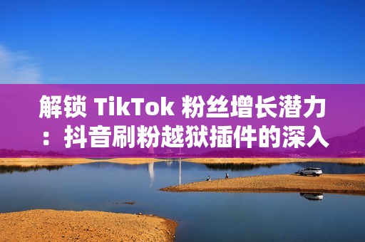 解锁 TikTok 粉丝增长潜力：抖音刷粉越狱插件的深入指南