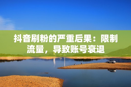 抖音刷粉的严重后果：限制流量，导致账号衰退