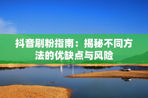 抖音刷粉指南：揭秘不同方法的优缺点与风险