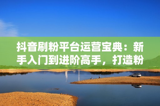 抖音刷粉平台运营宝典：新手入门到进阶高手，打造粉丝经济的秘诀大公开