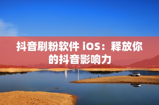 抖音刷粉软件 iOS：释放你的抖音影响力