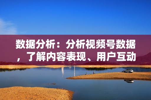 数据分析：分析视频号数据，了解内容表现、用户互动情况，不断优化运营策略。