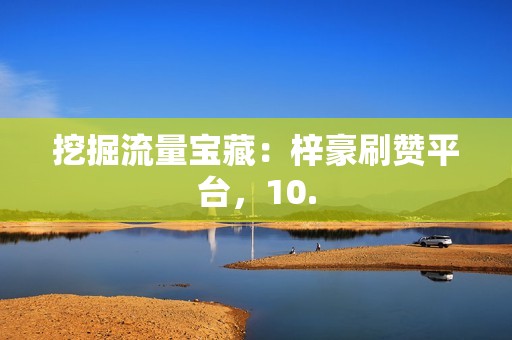 挖掘流量宝藏：梓豪刷赞平台，10.