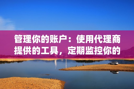 管理你的账户：使用代理商提供的工具，定期监控你的账号增长情况，并根据html&gt;